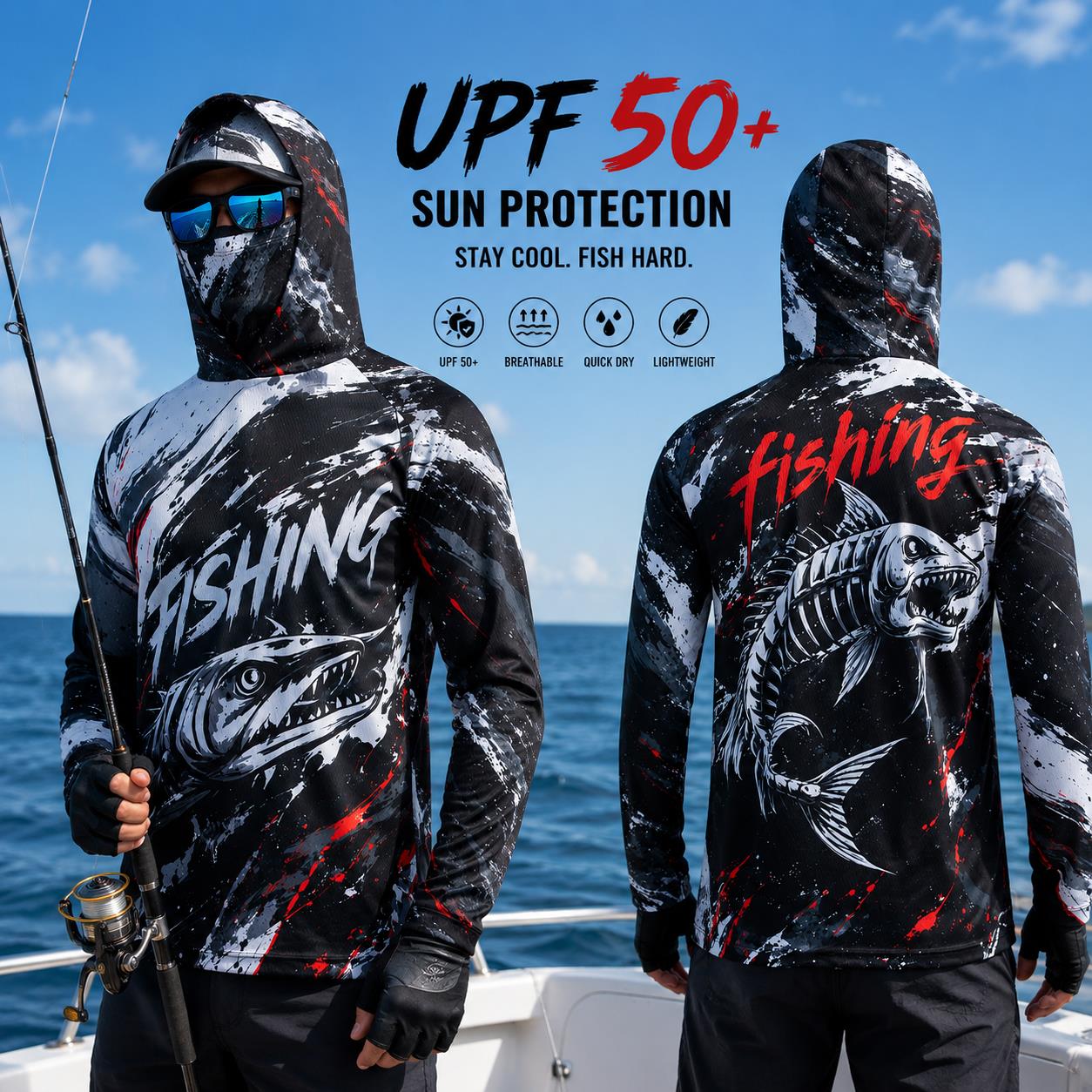 Outdoor-Sonnenschutz-Langarm-A – Fishing Bewertung und Preis